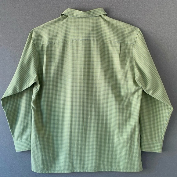 Bugatchi Uomo Men's Button Up Short Sleeve Stripe Shirt Green Size XXL - Picture 4 of 4